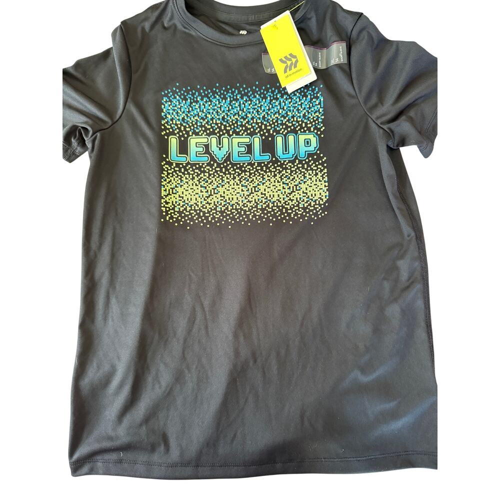 NEW All In Motion Black Level Up Shirt size 14
